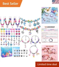 Unicorn & Mermaid Themed Jewelry Making Kit - 84 Fun Pieces for Young Creators