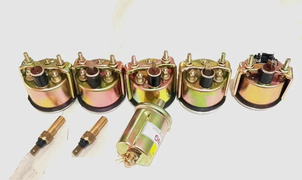 Electrical Gauge Kit 52mm Temp Oil Temp Oil Volt Fuel Gauge +3 sender white face - Image 4 of 4