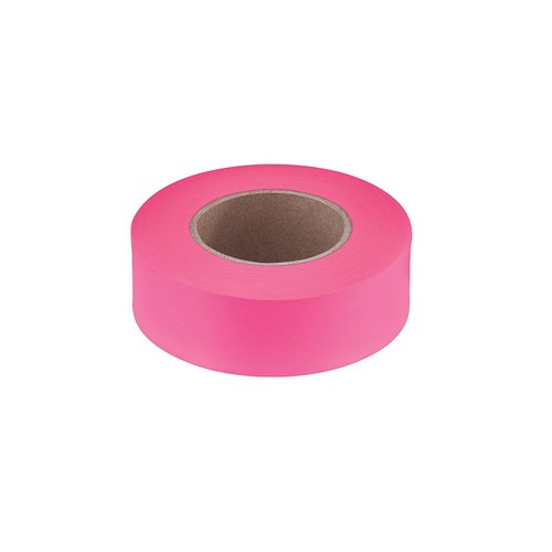 Empire 77-003 Flagging Tape, 200ft L, 1in W, Pink, Plastic