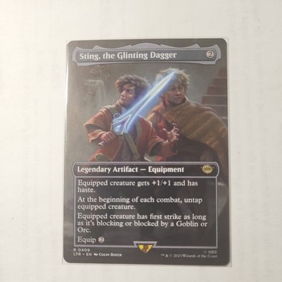 Sting, the Glinting Dagger (Borderless) #409 NM Lord of the Rings LTR Magic MTG