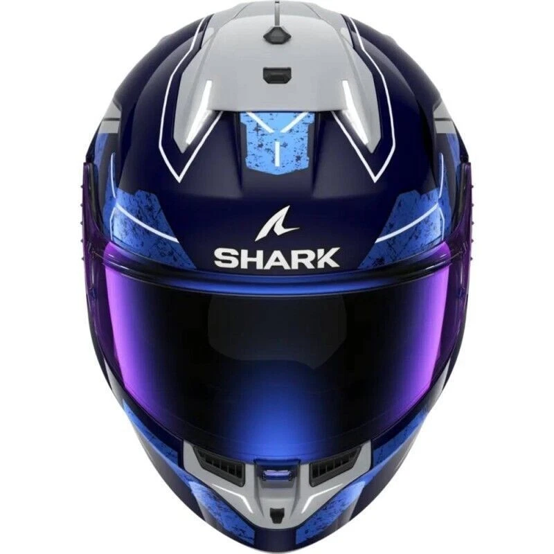 Casco Integral De Moto SHARK SKWAL I3 RHAD Azul Cromo Plata HE0820EBUSM S M XL - Imagen 3 de 4
