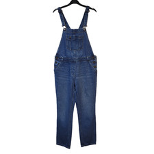 Next Dungarees Blue Denim Straight Leg Overalls Women's 10 W28 L28