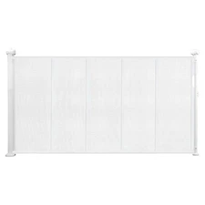 Retractable Baby Gate 34 in Tall Extend to 55 in Wide for Kids or Pets White