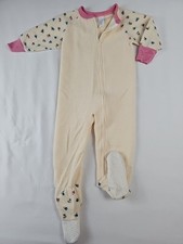 Vintage Gerber Blanket Sleeper Fleece 4 Toddler Footie Pajamas Made In USA