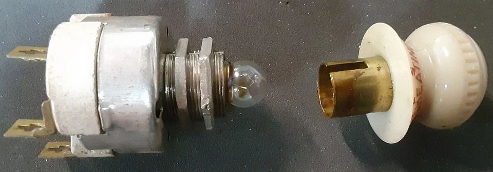 Interruptor de aquecedor antigo para carro Ford 1941-48, caminhões F1 F2 F3 1941-52 iluminado - Imagem 2 de 4