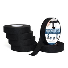 6 Rolls Wire Harness Tape 3/4-Inch X 50ft,Self-Adhesive Fabric Tape for Autom...