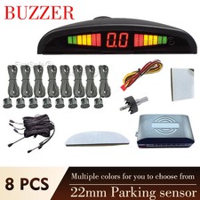 8 Parking Sensor LED Display Electronic Detector Car Reversing Assist Kit Buzzer