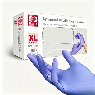 Disposable Nitrile Exam Gloves Latex Powder Free Medical Food Safe 100pcs