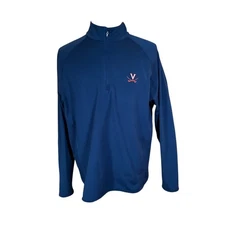 Level Wear LW Men's Navy 1/4 Zip Virginia Cavaliers Pullover Sweatshirt XL