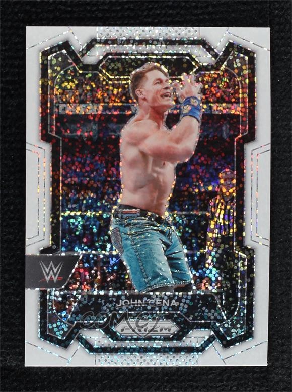 2024 Panini Prizm WWE White Sparkle Prizm John Cena #156 1co7