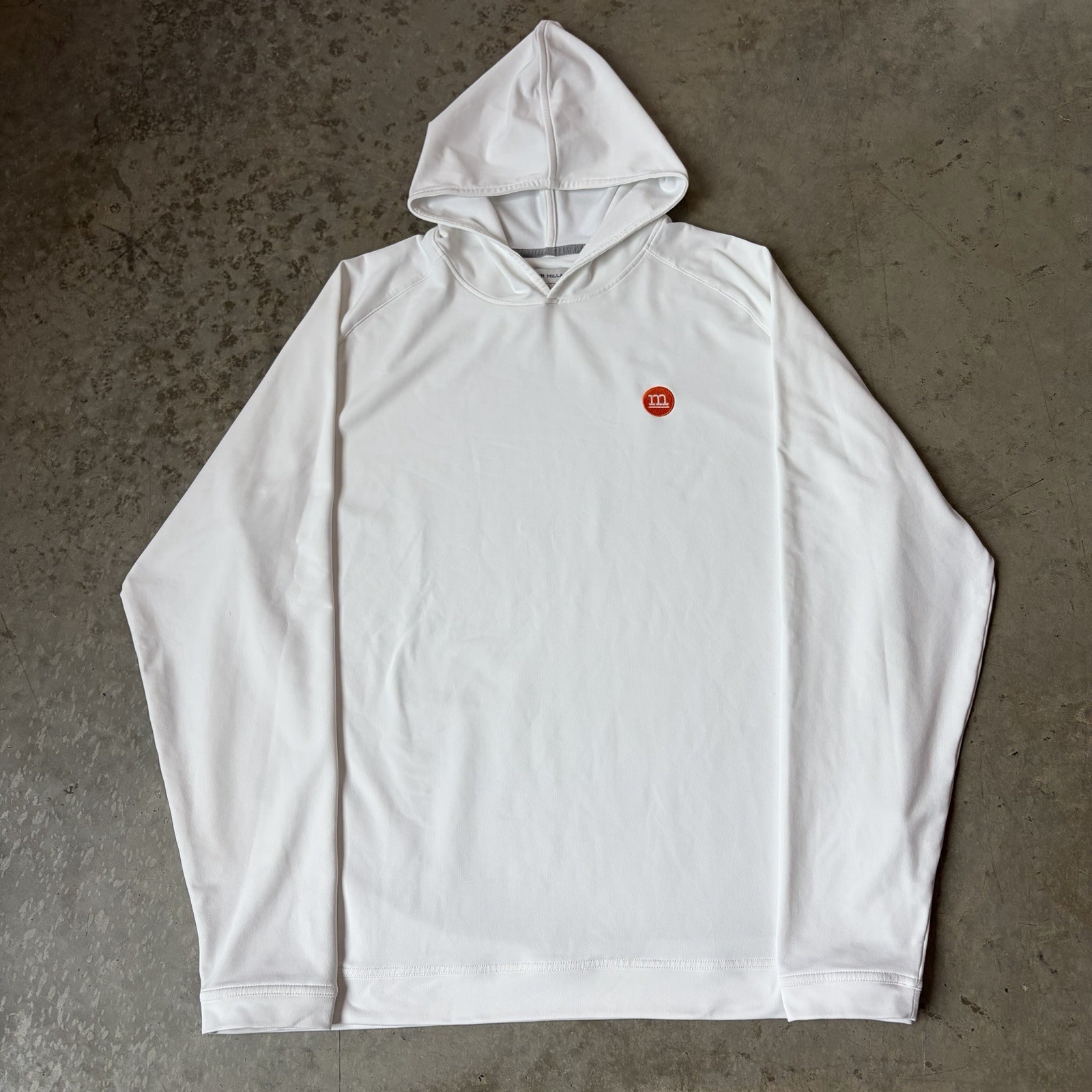 Peter Millar Pine Performance Hoodie Golf White Logo Stretch Crown Men’s XL