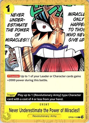 Never Underestimate the Power of Miracles!! C OP09-116 NM