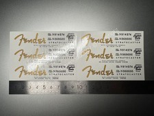 2Sets For Fender Strat Guitar Bass Headstock Waterslide Decals Metallic Ink