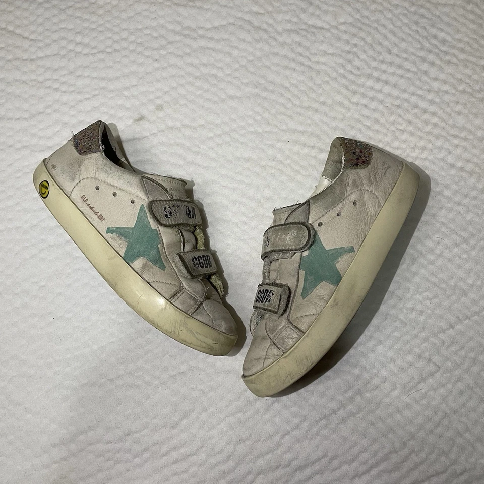 Tênis Golden GooseGirl's May com acabamento em glitter cano baixo, bebê/crianças pequenas - Imagem 2 de 4