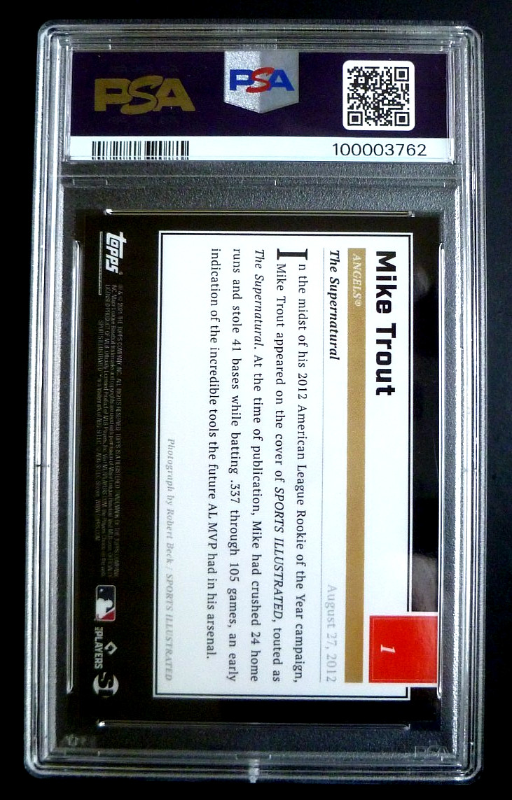 2021 TOPPS X S.I. MIKE TROUT 8/27/2012 COVER #1   PSA 10 GEM MINT view 4