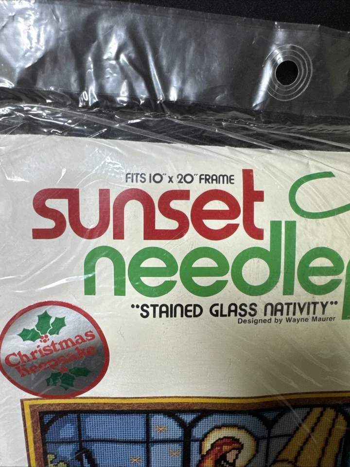 Belén vitral Sunset Needlepoint Kit 6090/El paquete está dañado Foto 2 de 4