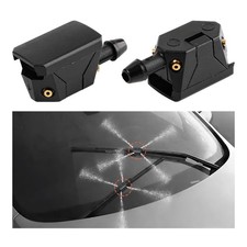 2 PCS Front Windshield Washer Nozzles, 4 Holes Car Windshield Washer Wiper Arm S