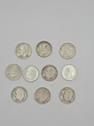 Lot of 10 90% silver  1952- 1964's Roosevelt Dimes (pre 1964)