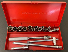 Vintage Giller 16pc 14 Dr 12 - 316 Sae Socket Set No Ratchet Made In Usa Vintage Giller 16pc 14 Dr 12 - 316 Sae Socket Set No Ratchet Made In Usa
