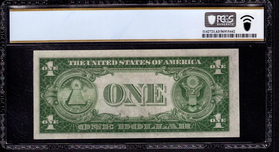 1935 A $1 SILVER CERTIFICATE NORTH AFRICA NOTE FR.2306 RC BLOCK PCGS B CU 63 PPQ - Image 2 of 4