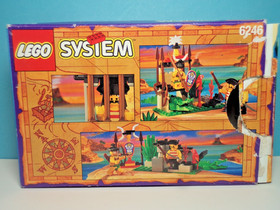 Lego # 6246 : Crocodile Cage d'Islanders.  Plan + Bo&icirc;te