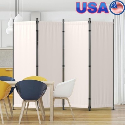 Foldable Privacy Room Divider W/ Metal Frame Indoor Spaces & Flexible Layout New