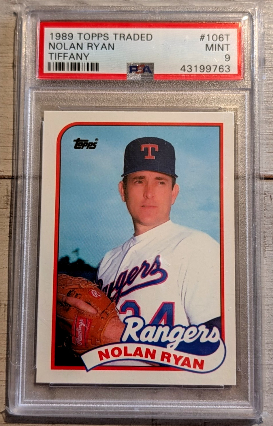 1989 Topps Traded TIFFANY NOLAN RYAN #106T PSA 9 Mint HOF Texas Rangers