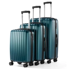 UrbanExporer Luggage Sets 3-Piece, ABS+PC Lightweight Suitcase Set with Spinn...