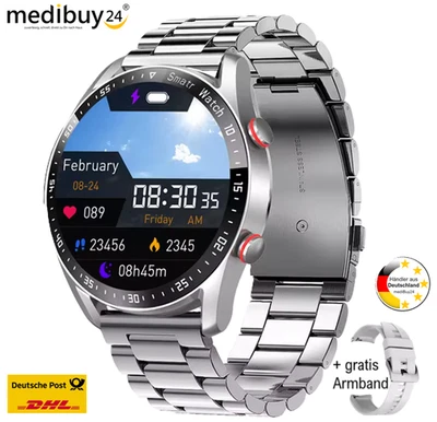 MEDIBUY24 Smartwatch EKG PPG Bluetooth Fitness Tracker Blutdruck Puls Anruf IP67 Sport 📦