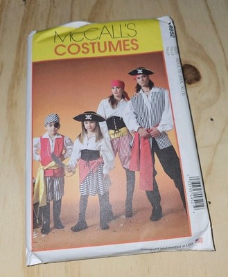 McCalls M4952 Adult  Childs Kids Pirate Costume Pattern Sz S M L XL  