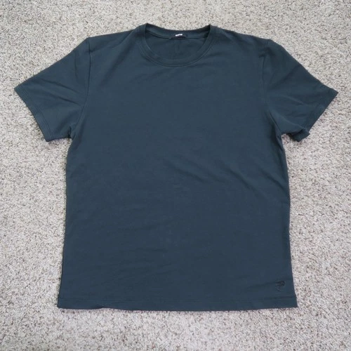 Sene Shirt Mens Medium Black Cumulus Pima Cotton French Terry Crewneck Tee USA