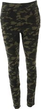 Belle Kim Gravel TripleLuxe Twill Back Zip Jeggings Green Camo 16 NWOT (1116)