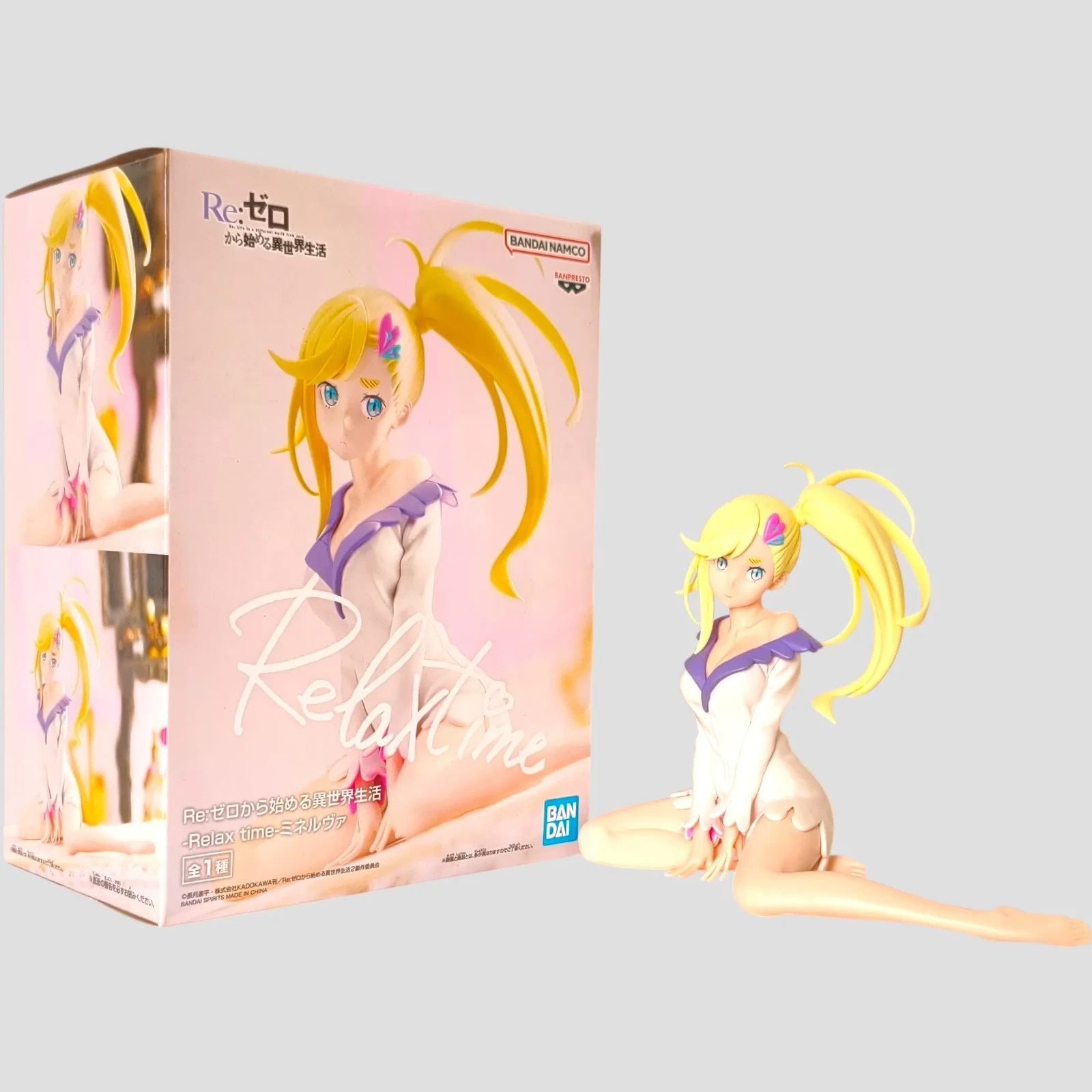 Figurine Minerva Re:ZERO - Collection Relax Time en PVC de 20 cm