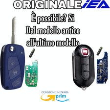 🇮🇹Chiave telecomando per Fiat Panda Punto bravo Con CHIP- Diventa new MODELLO