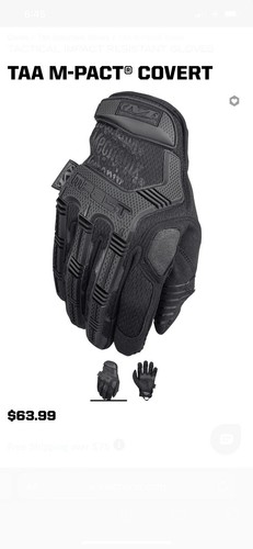 Mechanix Wear MP-F55-012 TAA Compliant M-Pact Glove, XX-Large, Black - Picture 2 of 5