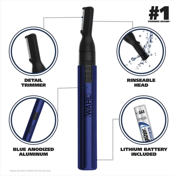 Wahl Lithium Pen Detail Trimmer With Interchangeable Heads for Nose, Ear, Other 43917107769 eBay