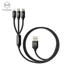 Mcdodo 3 in 1 Nylon Cable iPhone/Micro USB/Type C Sync charge for All Devices