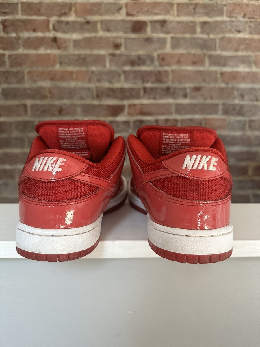 Size 7 - Nike SB Dunk Low Pro Red Patent Leather 2015. No