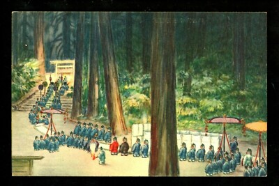 Postal History Japan Scott #206-207 Postcard Gates of Ise Shrines