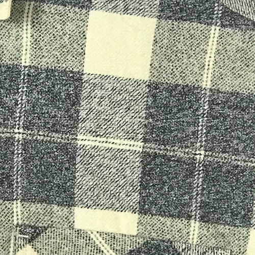 Forever 21 Mens Flannel Button Up Shirt Gray White Plaid Long Sleeve M New - Picture 5 of 8