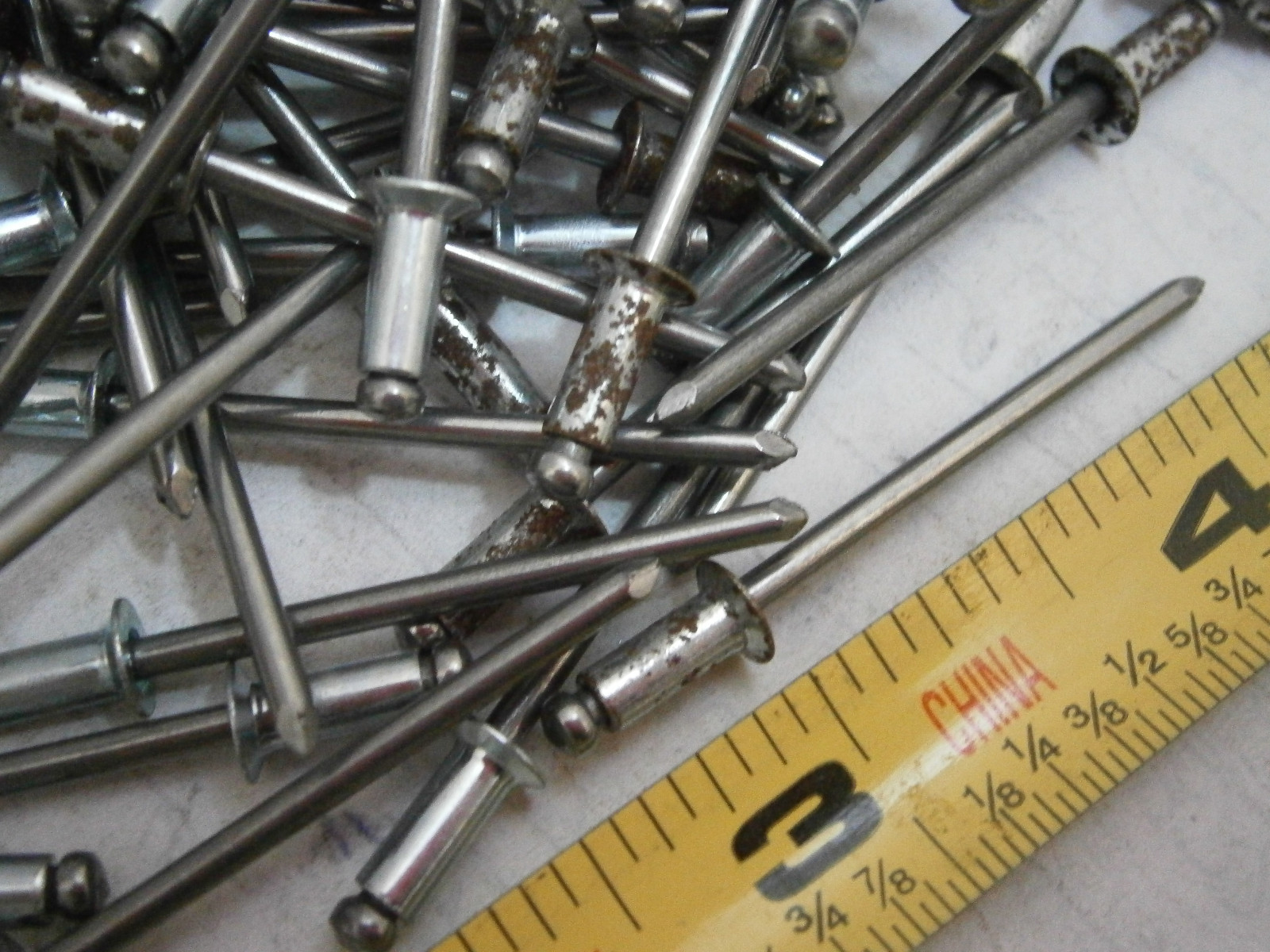 Cherry Rivet SSC-43 Button Head Rivet Countersunk 1/8 OD Steel Lot of ...