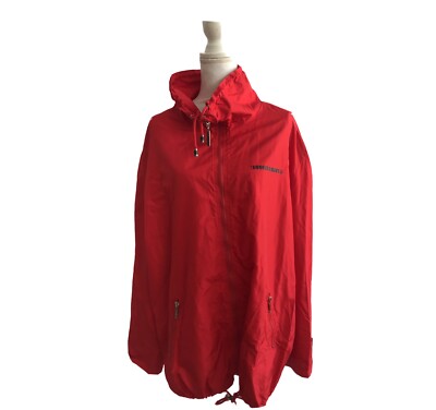 MOSCHINO jeans VTG red jacket unisex 90s extra large Size US 40 windbreaker 