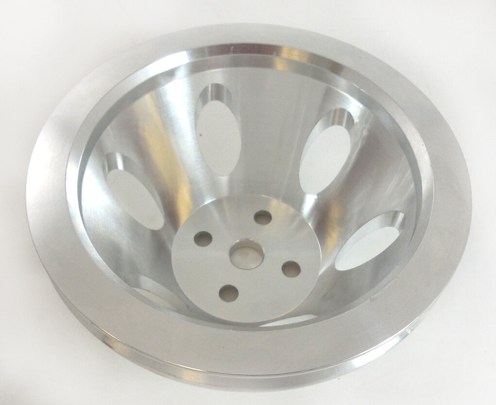 Aluminum Dual Groove V-Belt Pulley For SBC Small Block Chevy Short Water Pump (SWP) 13 thumbnail image