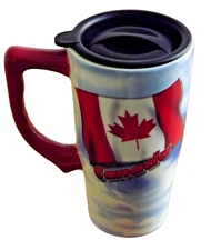 Ceramic 14 Oz. Travel Coffee Tea Mug Tumbler - Canada