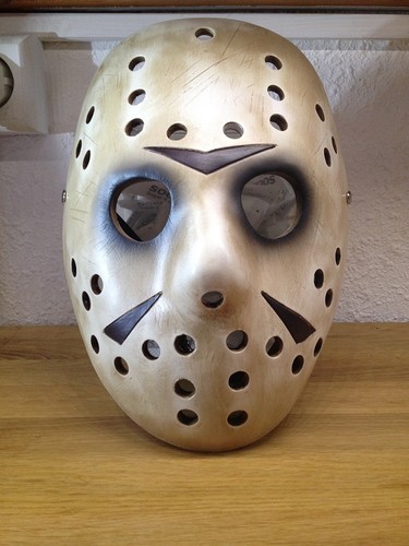 MASQUE EN RESINE DE JASON VOORHEES / VENDREDI 13 / NEUF - Picture 4 of 9