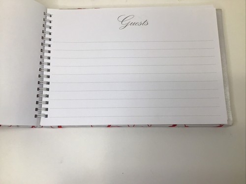 Lillian Rosen Ring Bearers Pillows And Guest Book Red And White Vine Design - Picture 5 of 8