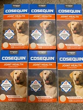 LOT OF 6 COSEQUIN DS MAXIMUM STRENGTH PLUS MSM & HA 120 COUNT Ex dates 6-28