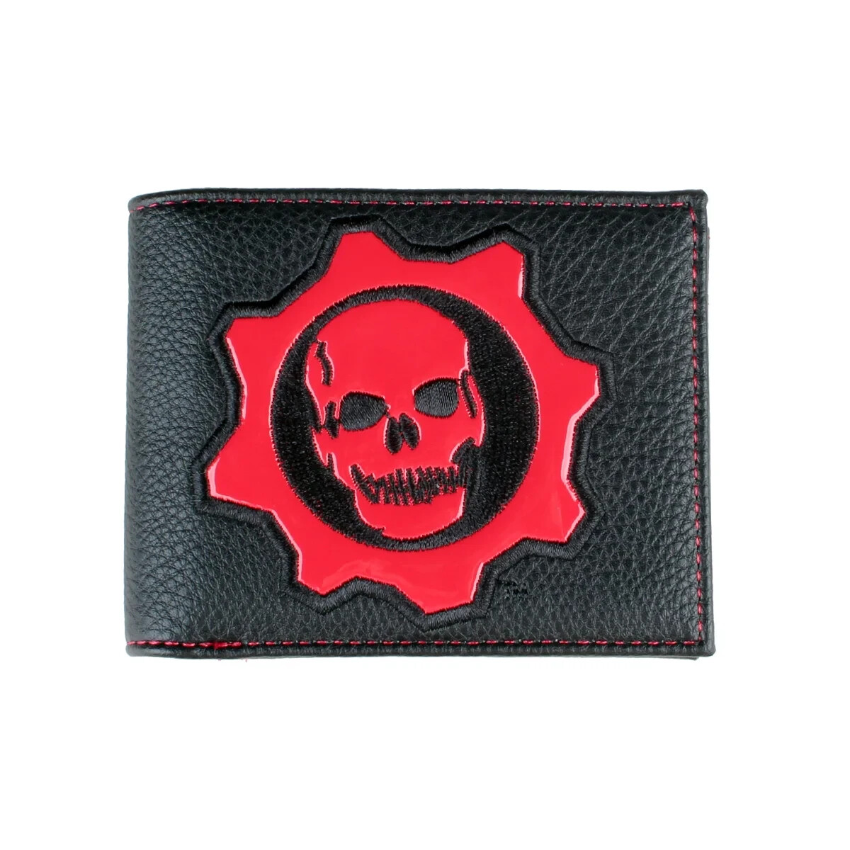 Gears of War RED OMEN SKULL Themed Black Faux Leather Die Cut
