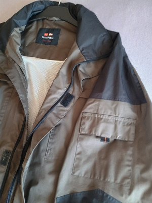 Herren Windjacke Windbreaker Übergangsjacke ''XL'' oliv/schwarz Kaputze Crossfield