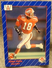 1991 AW Sports CFL Football Card - Allen Pitts - Fullerton alumni - NM